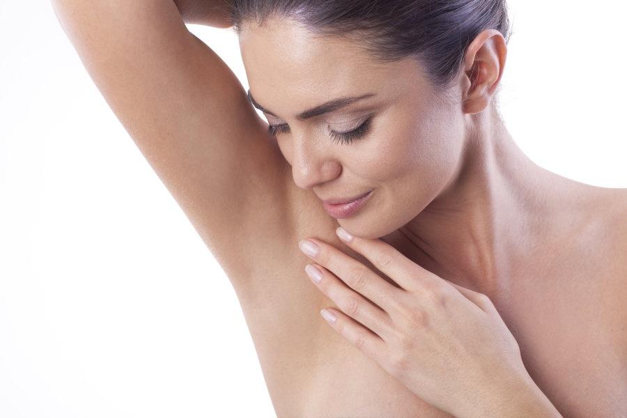 Delicate and smooth skin on th armpit.
